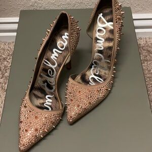 Sam Edelman Tan Studded Heels